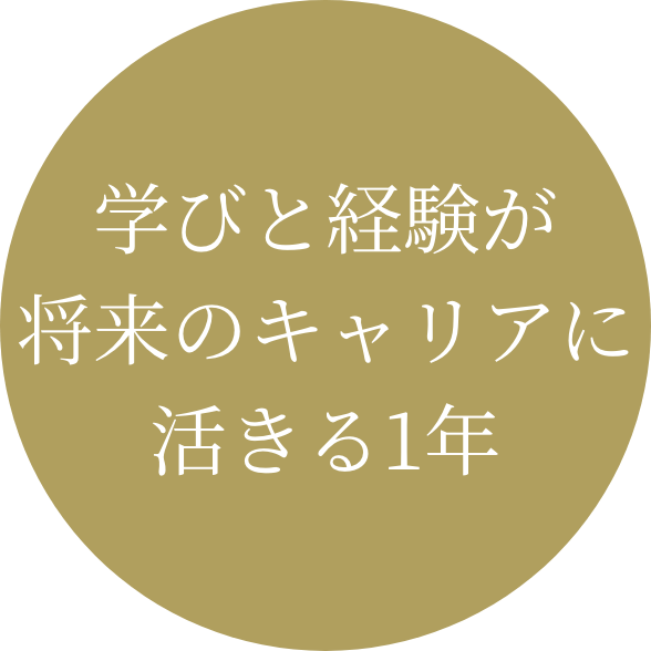 学びと経験が将来のキャリアに活きる1年